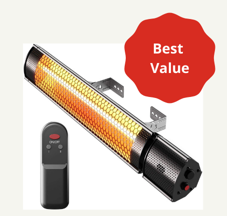 Eco - Friendly Pro Breeze Halogen Infrared Patio Heater