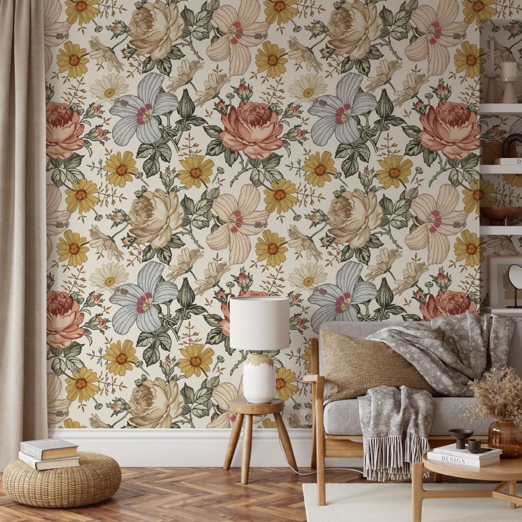 How To Make a Modern House Look Vintage - Vintage Wallpaper